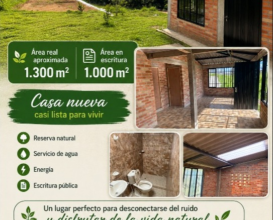 VENTA PARCELA CON CASA (vereda Florencia baja )
